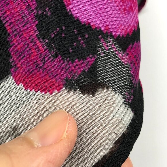 Nicole by Nicole Miller Black & Fuchsia Floral Mini Dress size 6 - Picture 13 of 15